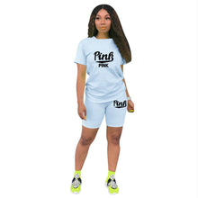 Load image into Gallery viewer, PINK sports shorts suit AY1040