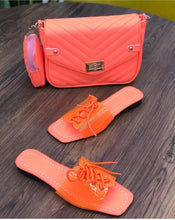 Load image into Gallery viewer, Fashionable colorful slippers bag set(HPSD170)