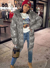 Load image into Gallery viewer, Hot selling bright color stand collar long cotton jacket(A11261)