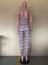 Load image into Gallery viewer, Plaid sling coat pants suit(AY1630)