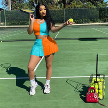 Load image into Gallery viewer, Sexy stitching culottes two piece suit AY1036