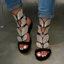 Load image into Gallery viewer, Butterfly Rhinestone sandals HPSD220