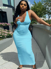 Load image into Gallery viewer, Vest deep V-neck dress AY1002