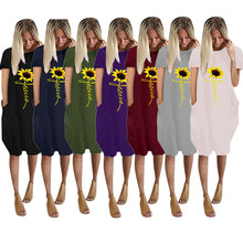 Load image into Gallery viewer, Casual Print Pocket Dress(AY1730)