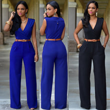 Load image into Gallery viewer, Loose Slim Sleeveless Jumpsuit with Belt AY1150