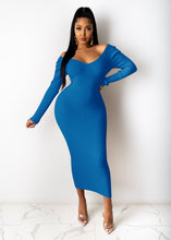 Load image into Gallery viewer, Slim sexy big V-neck off-the-shoulder dress(AY1487)