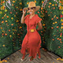 Load image into Gallery viewer, Solid color knitted sleeveless tassel dress(AY1547)