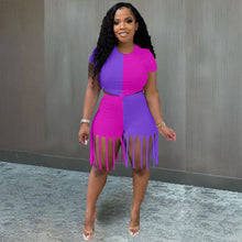 Load image into Gallery viewer, Splicing tassel two-piece set(AY1067)