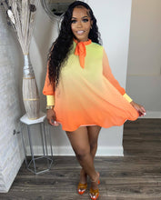 Load image into Gallery viewer, Gradient print swing dress AY1917