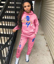 Load image into Gallery viewer, Cartoon letter printed sports suit(A11272)