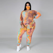 Load image into Gallery viewer, Tie-dye fashion long sleeve casual suit(AY1302)