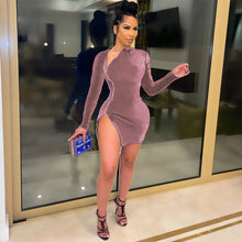 Load image into Gallery viewer, Sexy zipper side slit dress(AY1437)