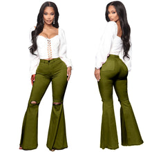 Load image into Gallery viewer, fashion all-match wide-leg denim flared pants(AY1300)