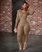 Load image into Gallery viewer, Fashion knitted hooded jumpsuit(AY1482)
