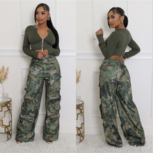 Load image into Gallery viewer, Fashionable camouflage printed pants AY3633
