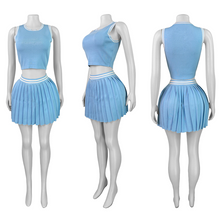 Load image into Gallery viewer, Sexy pleated short skirt fashion two-piece set AY3647
