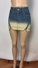 Load image into Gallery viewer, Sexy spicy girl zippered high waisted jeans skirt AY3484
