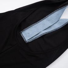 Load image into Gallery viewer, Denim contrast color slim summer women&#39;s jumpsuit shorts
