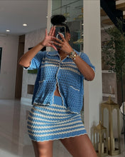 Load image into Gallery viewer, Casual loose fit knitted small suit beach skirt suit AY3660
