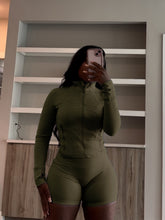 Load image into Gallery viewer, Sexy tight long-sleeved shorts two-piece suit
