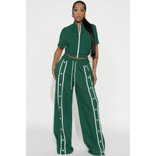 Load image into Gallery viewer, Loose pocket wide-leg pants suit AY3666
