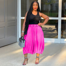 Load image into Gallery viewer, Casual jeans elastic waist straight wide leg cropped trousers AY3658
