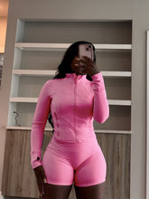 Load image into Gallery viewer, Sexy tight long-sleeved shorts two-piece suit
