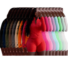Load image into Gallery viewer, Sexy tight long-sleeved shorts two-piece suit
