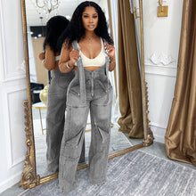 Load image into Gallery viewer, Casual Zipper Washed Jumpsuit AY3655
