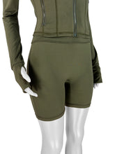 Load image into Gallery viewer, Sexy tight long-sleeved shorts two-piece suit
