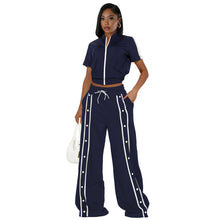 Load image into Gallery viewer, Loose pocket wide-leg pants suit AY3666
