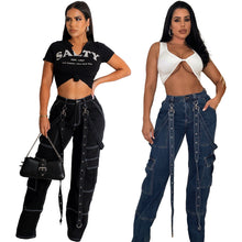 Load image into Gallery viewer, Fashion button denim pants AY3599
