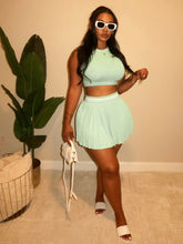 Load image into Gallery viewer, Sexy pleated short skirt fashion two-piece set AY3647

