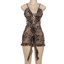 Load image into Gallery viewer, Printed low-cut hollow-out bodysuit
