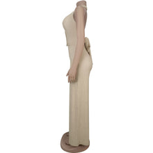 Load image into Gallery viewer, Casual halterneck top and trousers two-piece set
