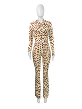 Load image into Gallery viewer, Fashion leopard print long sleeved hooded two-piece set AY3645
