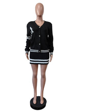 Load image into Gallery viewer, Fashion cardigan sweater short skirt two-piece set AY3642
