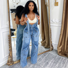 Load image into Gallery viewer, Casual Zipper Washed Jumpsuit AY3655
