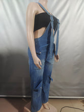 Load image into Gallery viewer, Casual Zipper Washed Jumpsuit AY3655

