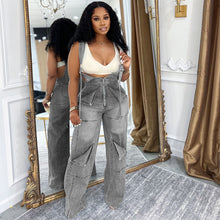 Load image into Gallery viewer, Casual Zipper Washed Jumpsuit AY3655
