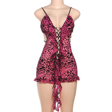 Load image into Gallery viewer, Printed low-cut hollow-out bodysuit
