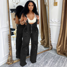 Load image into Gallery viewer, Casual Zipper Washed Jumpsuit AY3655

