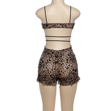 Load image into Gallery viewer, Printed low-cut hollow-out bodysuit
