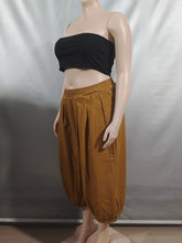 Load image into Gallery viewer, Casual jeans elastic waist straight wide leg cropped trousers AY3658
