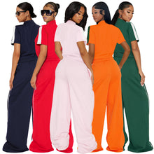 Load image into Gallery viewer, Loose pocket wide-leg pants suit AY3666
