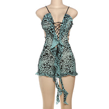 Load image into Gallery viewer, Printed low-cut hollow-out bodysuit
