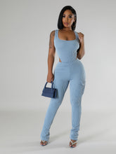 Load image into Gallery viewer, Fashionable high waisted jumpsuit and pants set AY3590
