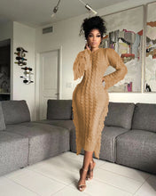 Load image into Gallery viewer, Fashion tassel knit dress（No belt）AY3216
