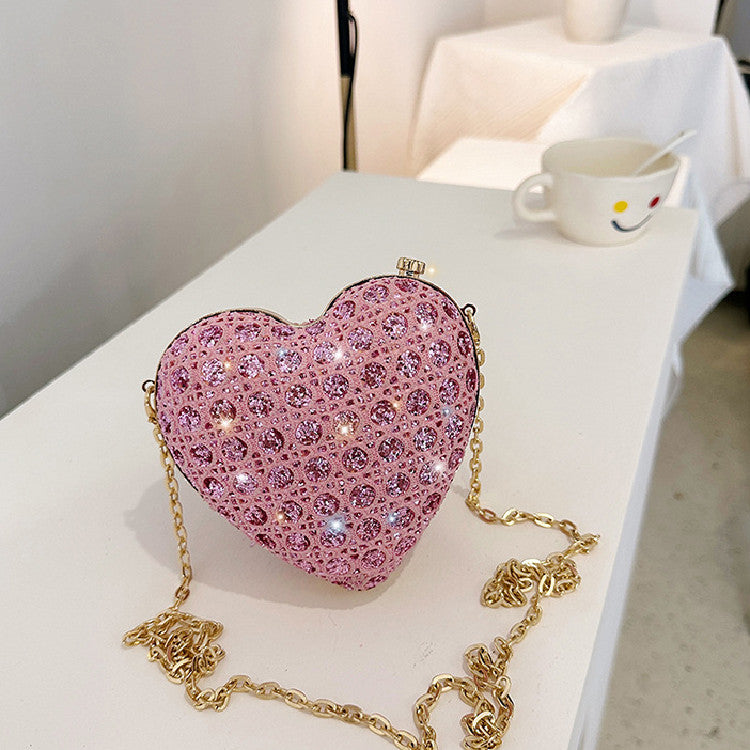 Fashion rhinestone love crossbody bag AB2124