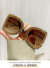 Load image into Gallery viewer, Diamond-encrusted fashion large frame sunglasses AE4148
